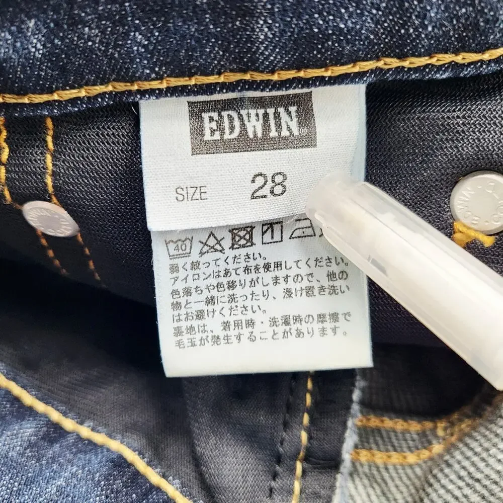 Edwin International Basic No. 403 Blue Dark Wash Straight Leg Jeans Mens Size 28